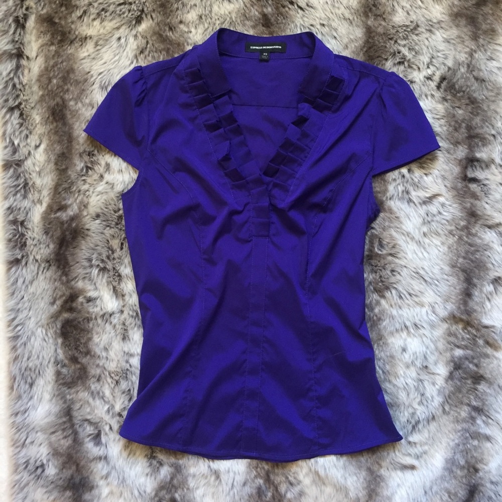 Royal violet / purple blue Express blouse